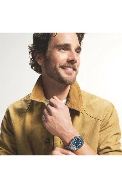 Fossil Crosby Watch, 30mm X 42mm In Blue/silver