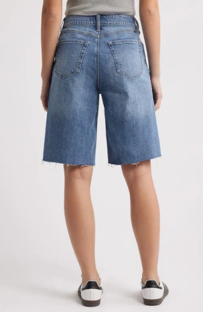 1822 Denim Raw Hem Denim Bermuda Shorts In August