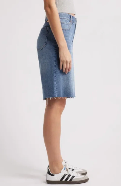 1822 Denim Raw Hem Denim Bermuda Shorts In August