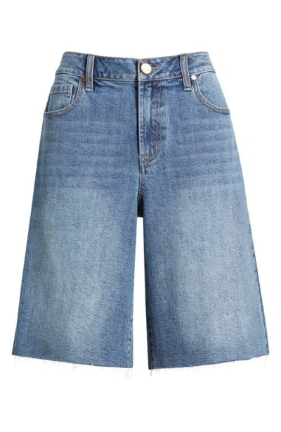 1822 Denim Raw Hem Denim Bermuda Shorts In August