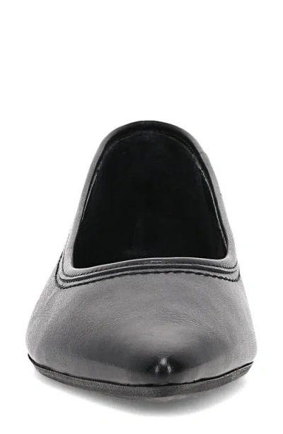 Frye Regina Womens Leather Pointed Toe Ballet Flats In Black