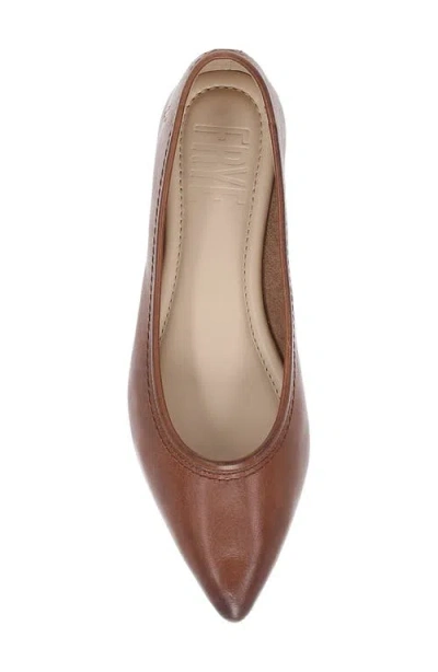 Frye Heather Pointed Toe Flat In Cinnamon