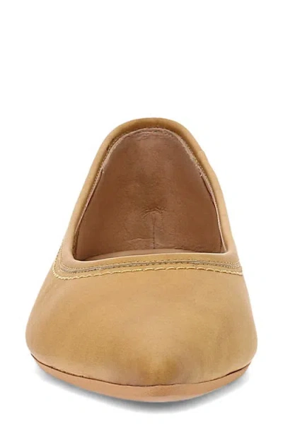 Frye Heather Pointed Toe Flat In Banana