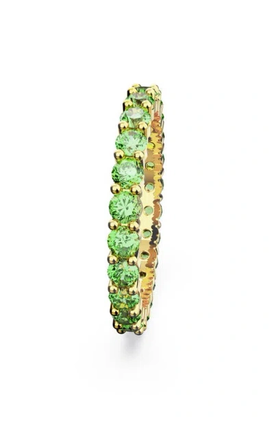 Swarovski Matrix Band Ring Green Gold Shiny Green In Green/gold
