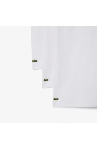 Lacoste 3-pack Cotton Crewneck T-shirts In White