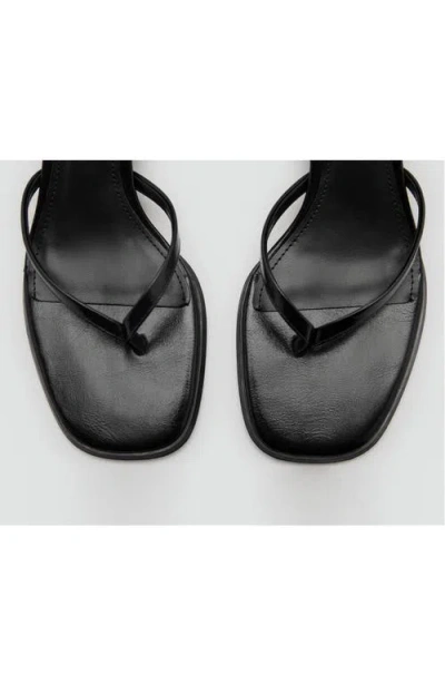 Mango Micro Block Heel Sandals In Black