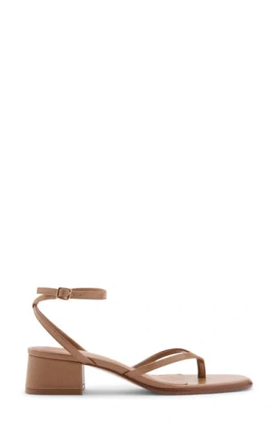 Mango Ankle Strap Sandal In Caramel
