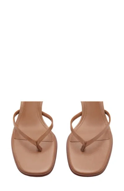 Mango Ankle Strap Sandal In Caramel