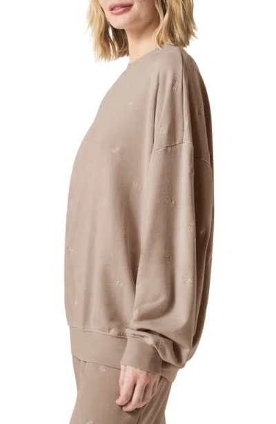 Splendid Elise Embroidered Oversize Sweatshirt In Fawn Floral