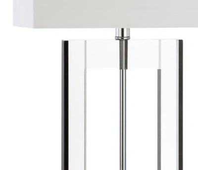 Jonathan Y Parish 26" Crystal Led Table Lamp, Clear/black In Clear/black