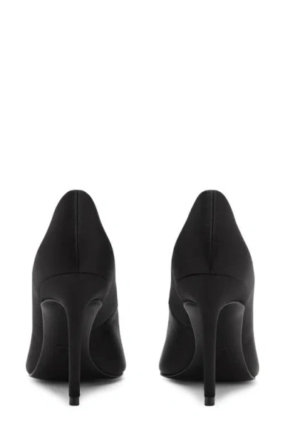 Mango Buckle Pointed Toe Pump In Black