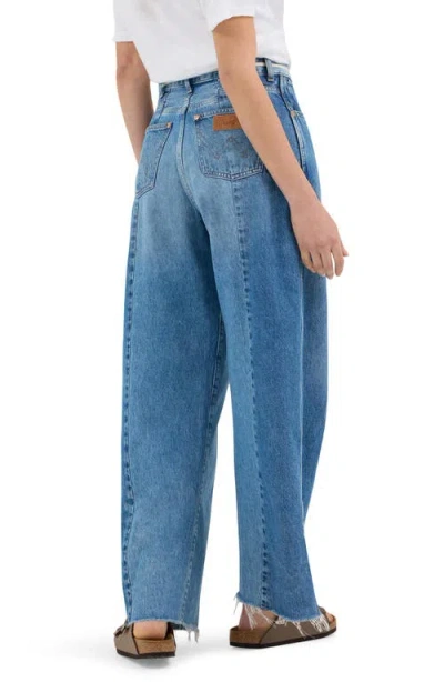 Wrangler Cowboy Frayed High Waist Barrel Jeans In Together Again