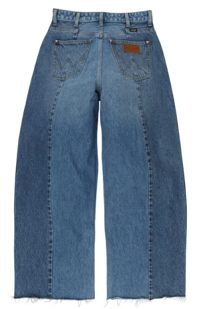 Wrangler Cowboy Frayed High Waist Barrel Jeans In Together Again