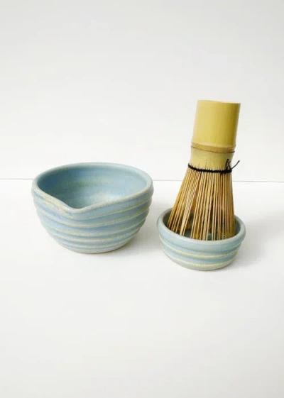 Mikkarbo Hunny Matcha Bowls In Blue