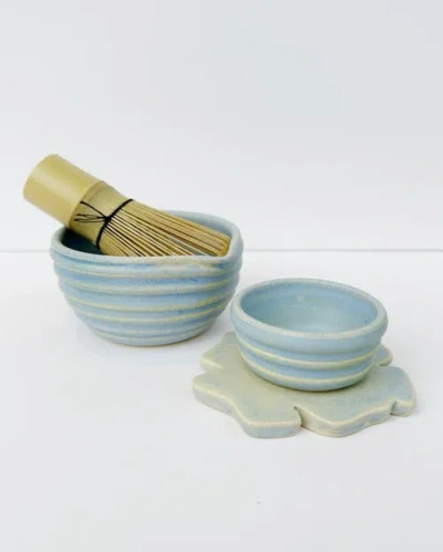 Mikkarbo Hunny Matcha Bowls In Blue