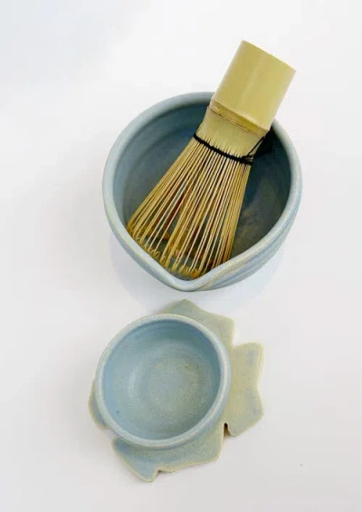 Mikkarbo Hunny Matcha Bowls In Blue