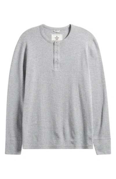Reigning Champ 1x1 Slub Henley In Heather Grey