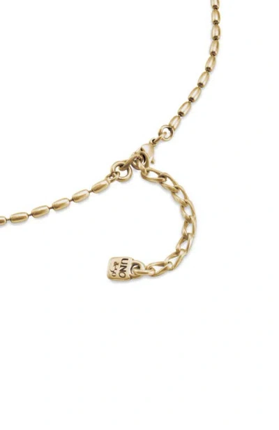 Unode50 18k Gold-plated Chain With Thin Oval Links And Carabiner Clasp In Gold
