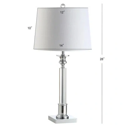 Jonathan Y Designs Dean 28in Crystal Led Table Lamp In Clear