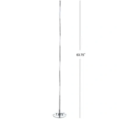 Jonathan Y Pilar 63.75" Led Integrated Floor Lamp In Chrome