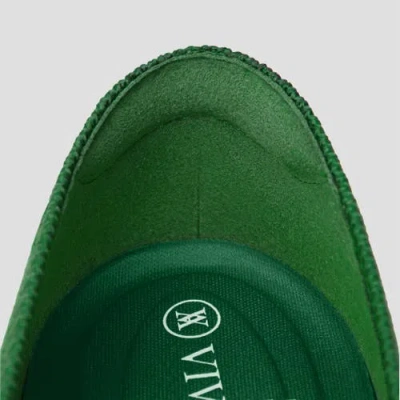 Vivaia Pointed-toe Ballet Flats In Forest Green