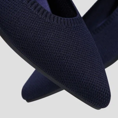 Vivaia Pointed-toe Ballet Flats In Navy