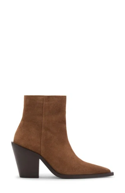 Mango Pointed Toe Bootie In Tobacco Brown