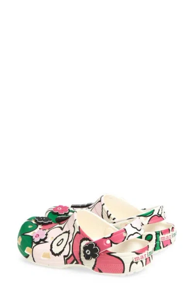 Crocs X Marimekko Classic Clog With Jibbitz™ Shoe Charms In Beige