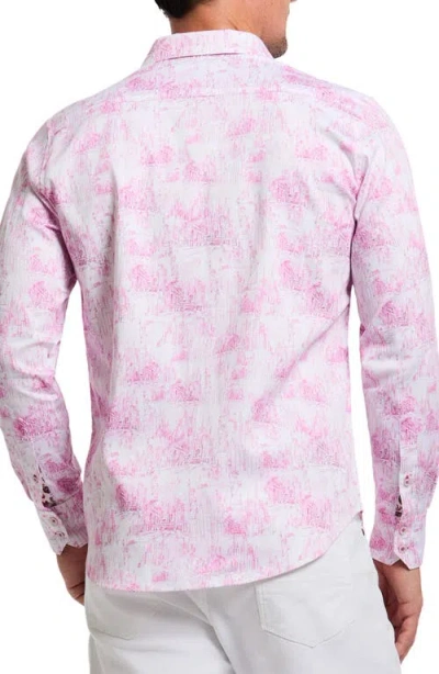 Robert Graham Liberty Long Sleeve Button Down Shirt In Berry