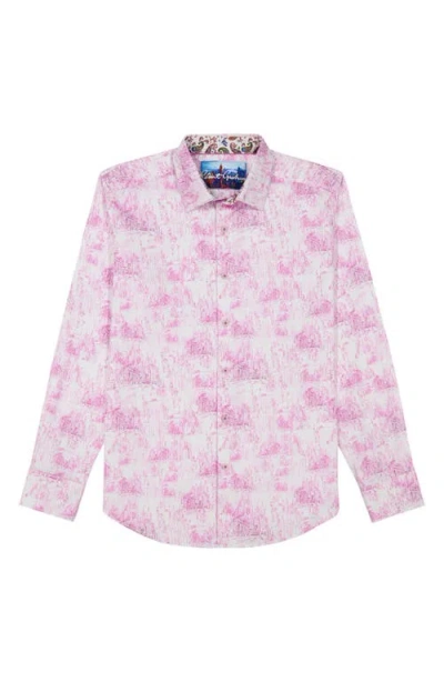Robert Graham Liberty Long Sleeve Button Down Shirt In Berry