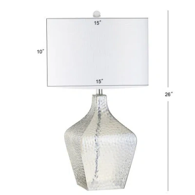 Jonathan Y Jane 26" Glass Led Table Lamp In Clear