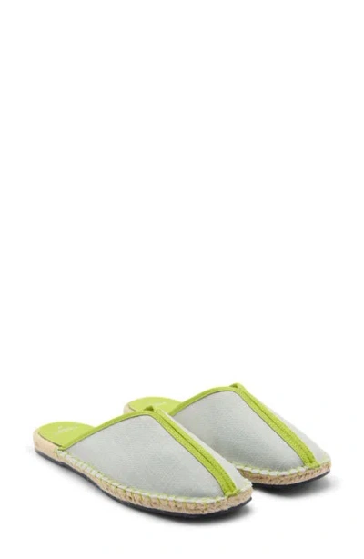 Mango Jute Sole Mule In Pastel Green
