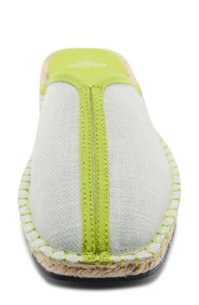 Mango Jute Sole Mule In Pastel Green