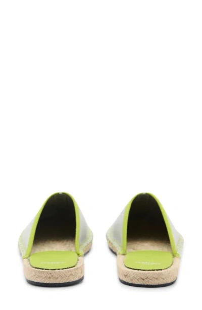 Mango Jute Sole Mule In Pastel Green