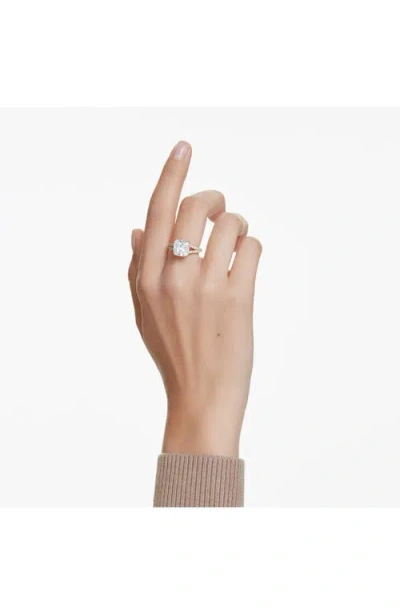 Swarovski Stilla Cocktail Ring In White/gold