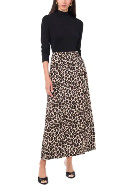 Vince Camuto A-line Midi Skirt In Rich Black