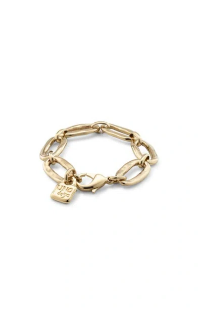 Unode50 18k Gold-plated Oval Link Bracelet In Gold