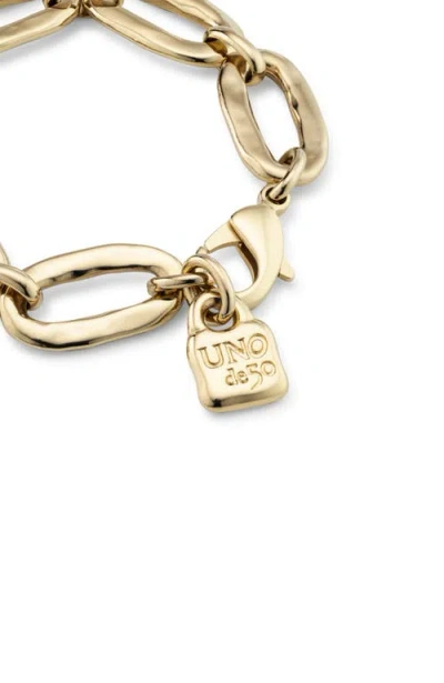 Unode50 18k Gold-plated Oval Link Bracelet In Gold