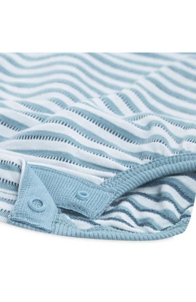 Nike Stripe Bodysuit & Shorts Set In Denim/turquoise