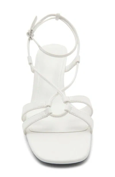 Mango Ankle Strap Kitten Heel Sandal In White