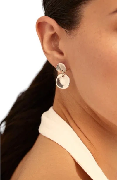 Unode50 Sterling Silver-plated Irregular Earrings In Silver