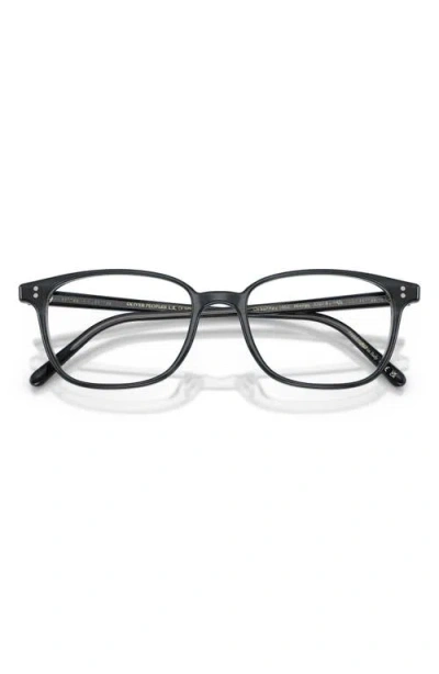 Oliver Peoples 51mm Square Optical Glasses In Indigo Havana/demo Lens