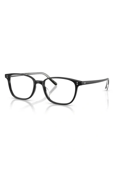 Oliver Peoples 51mm Square Optical Glasses In Black/demo Lens