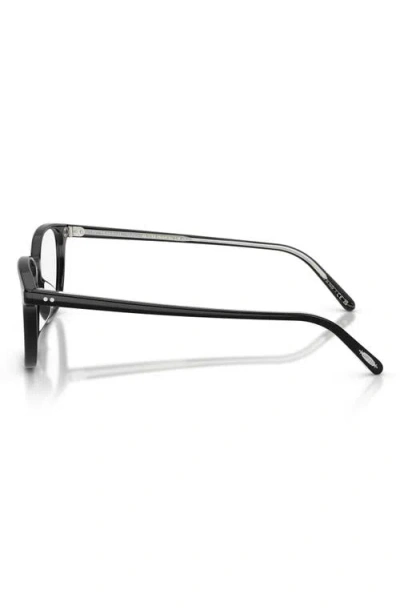Oliver Peoples 51mm Square Optical Glasses In Black/demo Lens