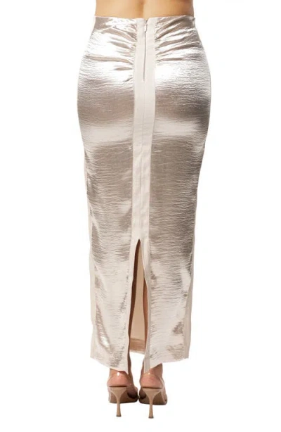Jluxlabel Nora Satin Maxi Skirt In Ivory