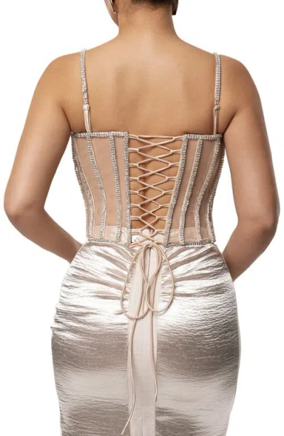 Jluxlabel Nora Satin Maxi Skirt In Ivory