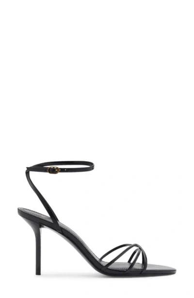 Mango Ankle Strap Sandal In Black