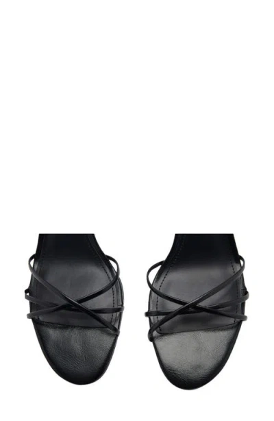Mango Ankle Strap Sandal In Black