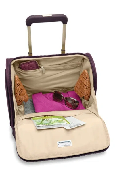 Briggs & Riley Baseline Cabin Spinner Carry-on Bag In Plum