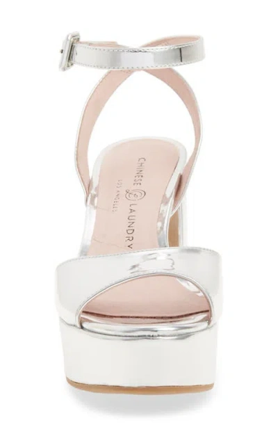 Chinese Laundry Theresa Platform Sandal In Silver